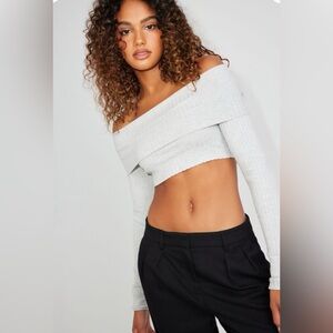 Garage Fold Over Off The Shoulder Top